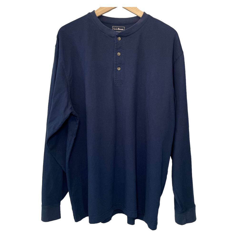 L.L.Bean Traditional Fit Henley Shirt XL